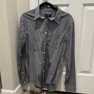 Abercrombie & Fitch Navy and White Checkered Shirt